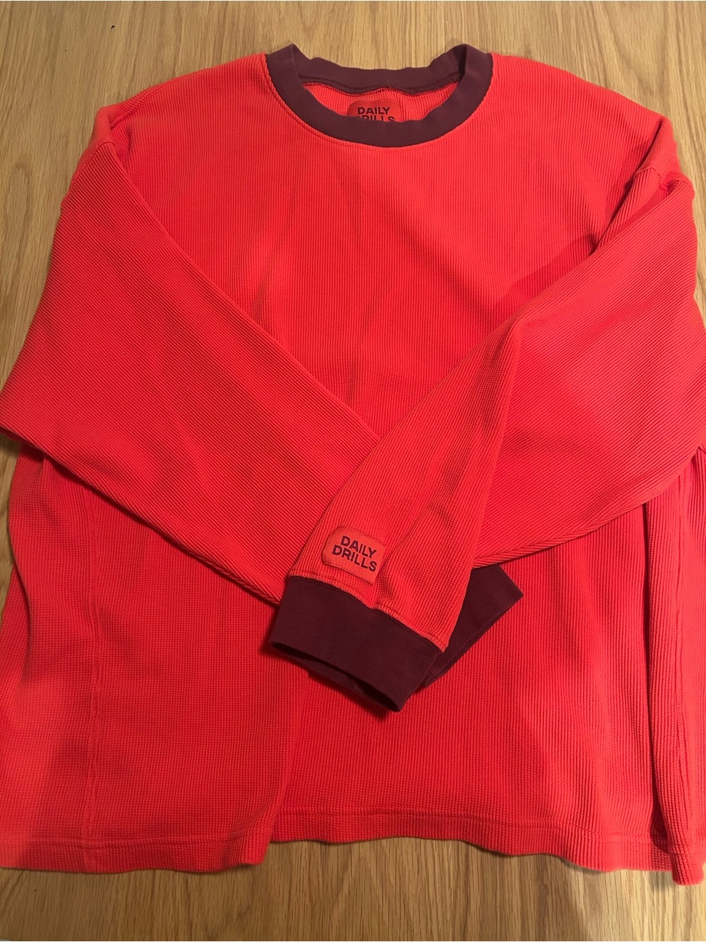 Daily Drills Oversized Thermal - Heart + Bodega Rib with Tonal Patch Size M/L